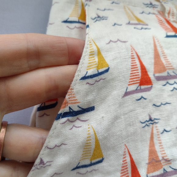 Cynthia Rowley 100% linen sailboat skirt size S - Picture 4 of 5